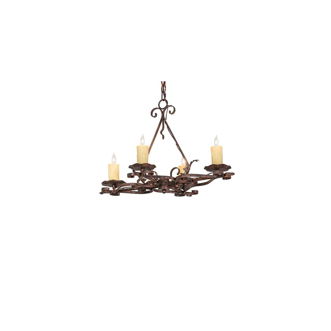 Long Elianna 4 Light 22" Wide Taper Candle Style Chandelier