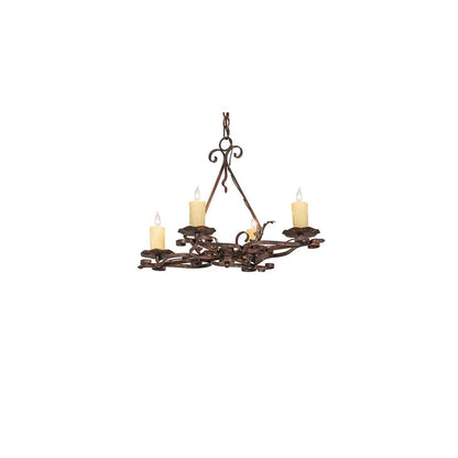 Long Elianna 4 Light 22" Wide Taper Candle Style Chandelier