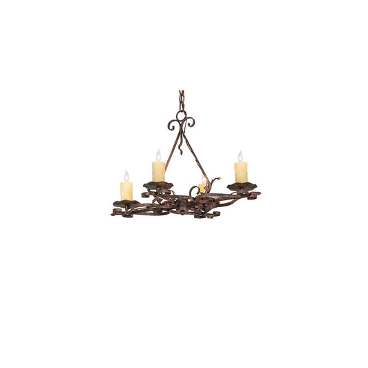 Long Elianna 4 Light 22" Wide Taper Candle Style Chandelier