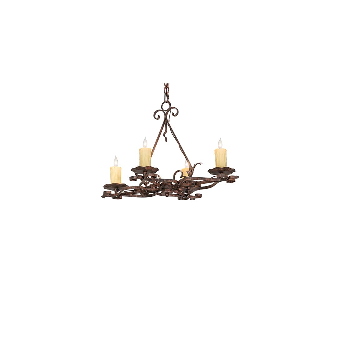 Long Elianna 4 Light 22" Wide Taper Candle Style Chandelier