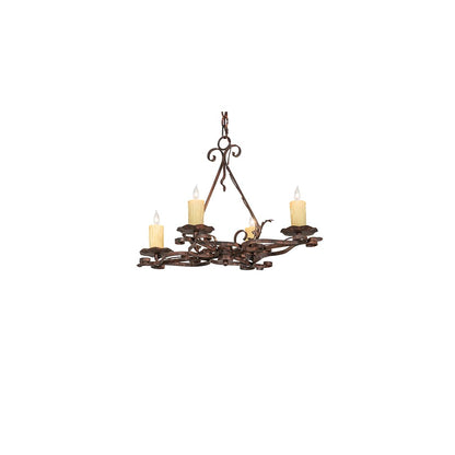 Long Elianna 4 Light 22" Wide Taper Candle Style Chandelier