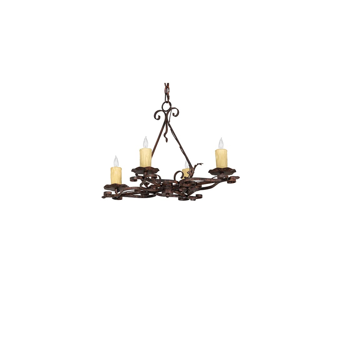Long Elianna 4 Light 22" Wide Taper Candle Style Chandelier