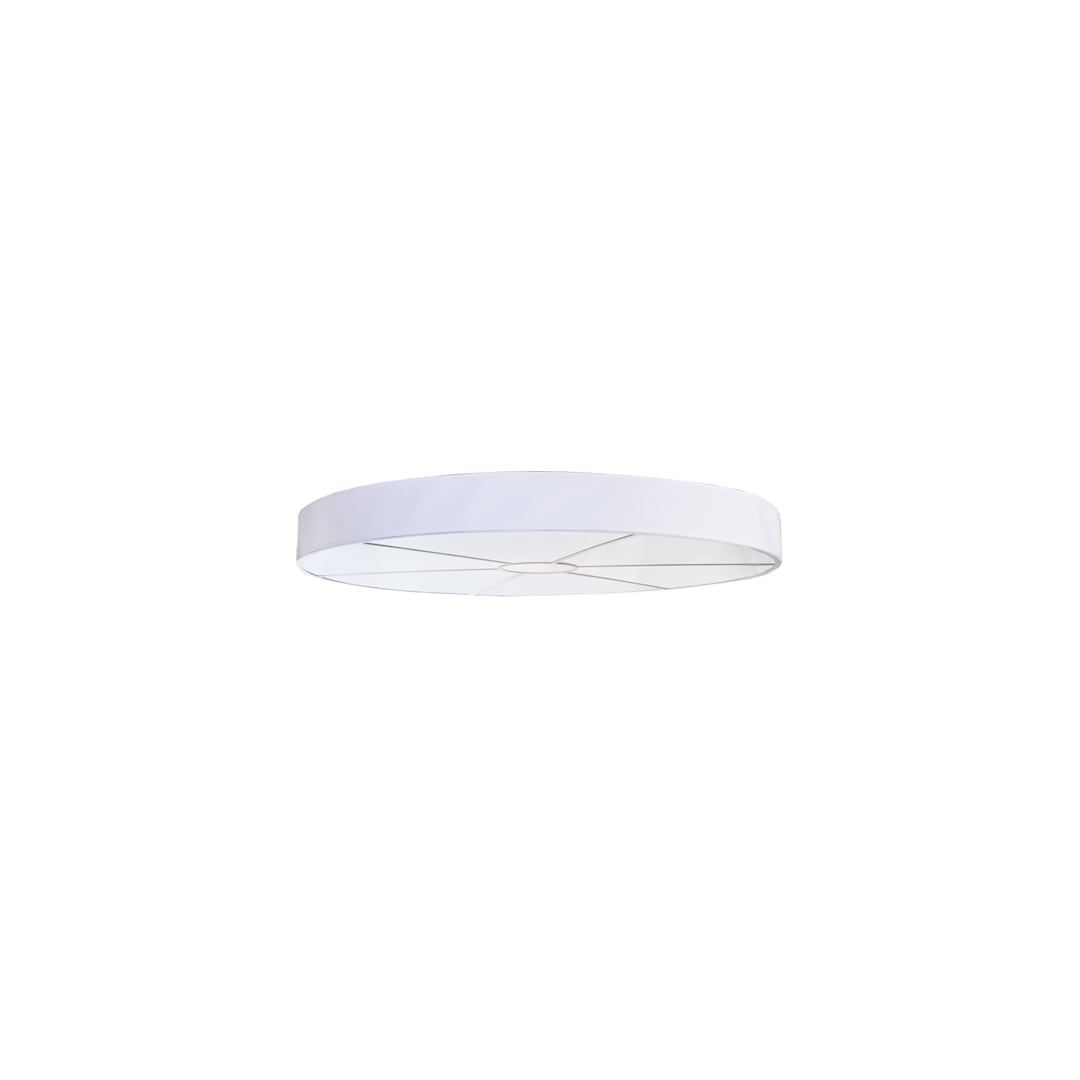 Cilindro 12 Light 72" Wide Semi-Flush Drum Ceiling Fixture - Matte White Finish - Medium Bulb Base