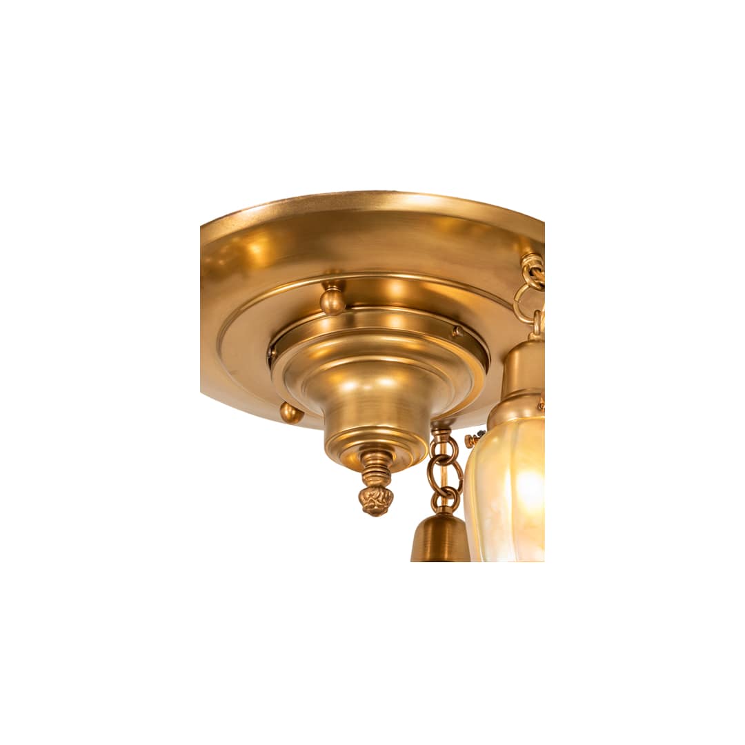 Revival Favrile 3 Light 18" Wide Semi-Flush Ceiling Fixture