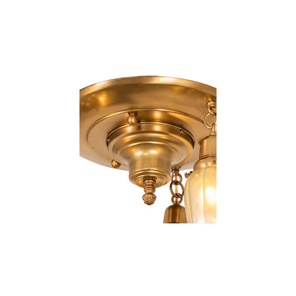 Revival Favrile 3 Light 18" Wide Semi-Flush Ceiling Fixture