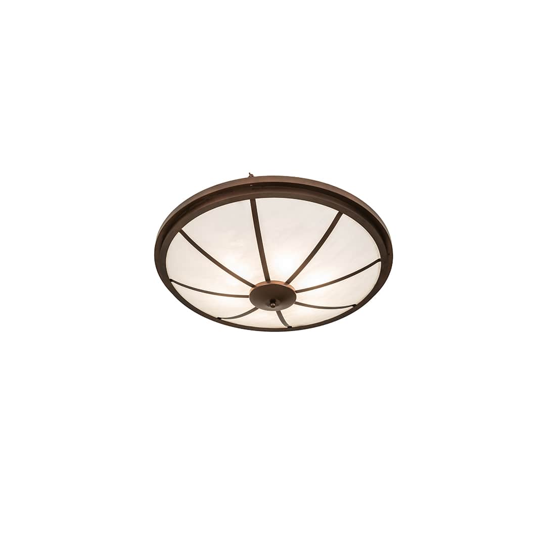 Commerce 6 Light 36" Wide Semi-Flush Bowl Ceiling Fixture - Mahogany Bronze Finish