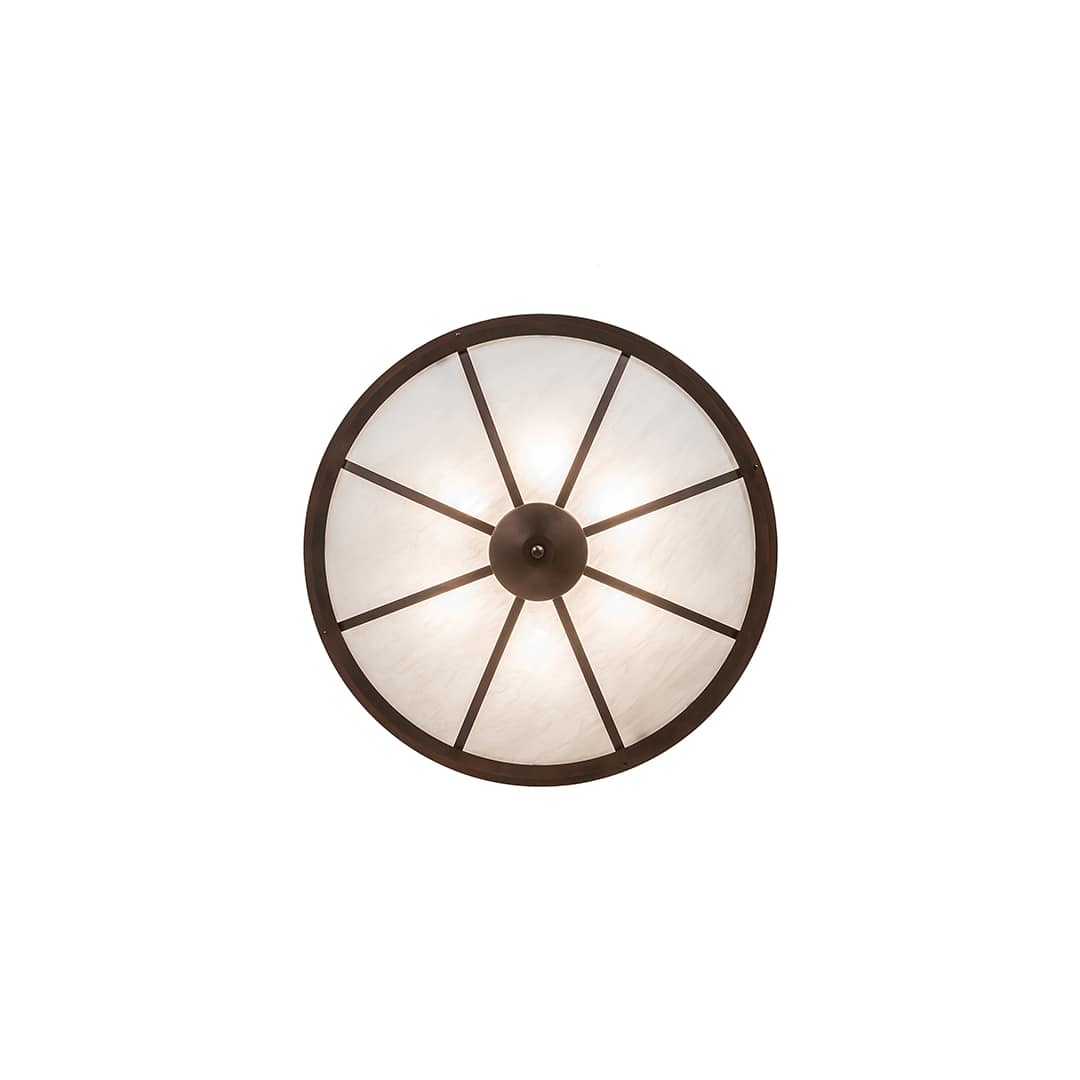 Commerce 6 Light 36" Wide Semi-Flush Bowl Ceiling Fixture - Mahogany Bronze Finish