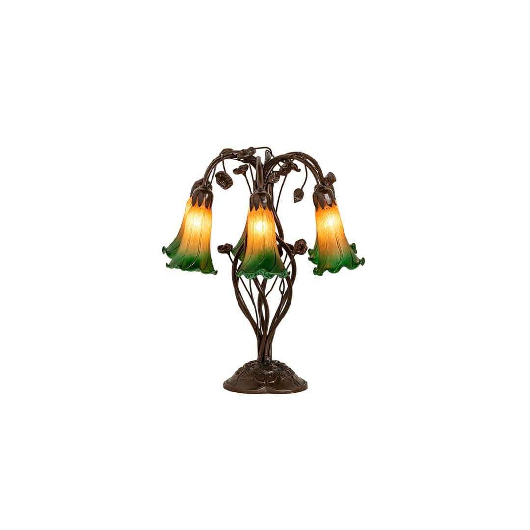 Tiffany Pond Lily 6 Light 19" Tall Buffet Table Lamp