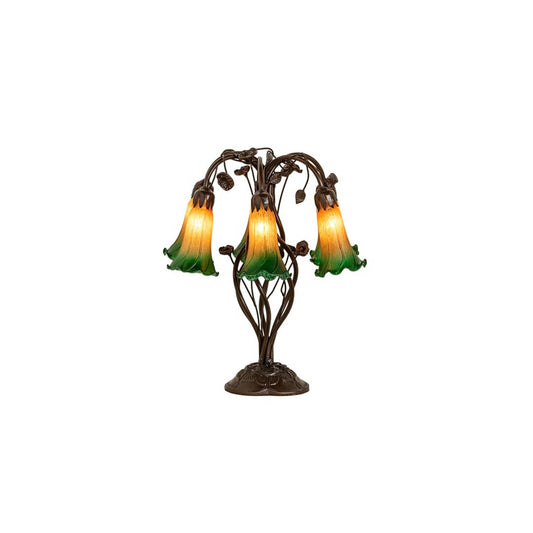 Tiffany Pond Lily 6 Light 19" Tall Buffet Table Lamp