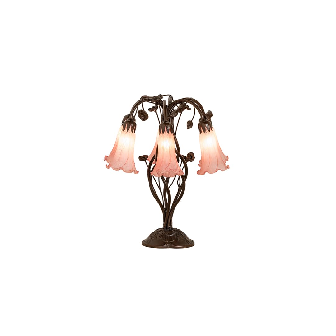 Tiffany Pond Lily 6 Light 19" Tall Buffet Table Lamp