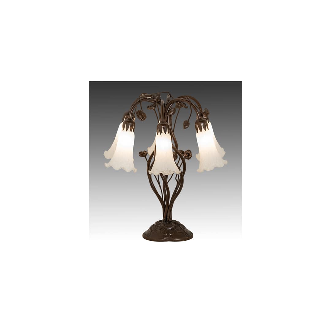 Tiffany Pond Lily 6 Light 19" Tall Buffet Table Lamp