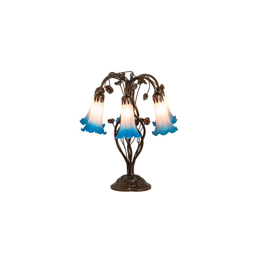 Tiffany Pond Lily 6 Light 19" Tall Buffet Table Lamp