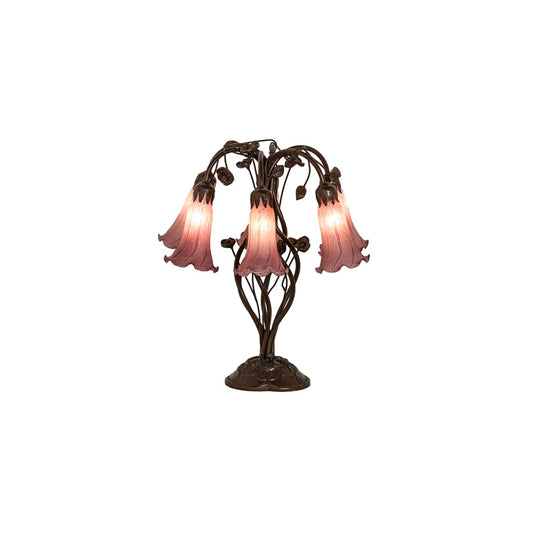 Tiffany Pond Lily 6 Light 19" Tall Buffet Table Lamp