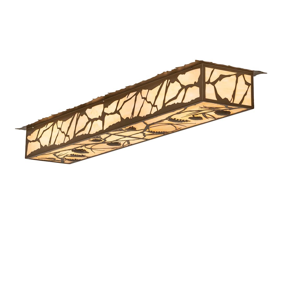 Whispering Pines 6 Light 63" Wide Flush Mount Ceiling Fixture