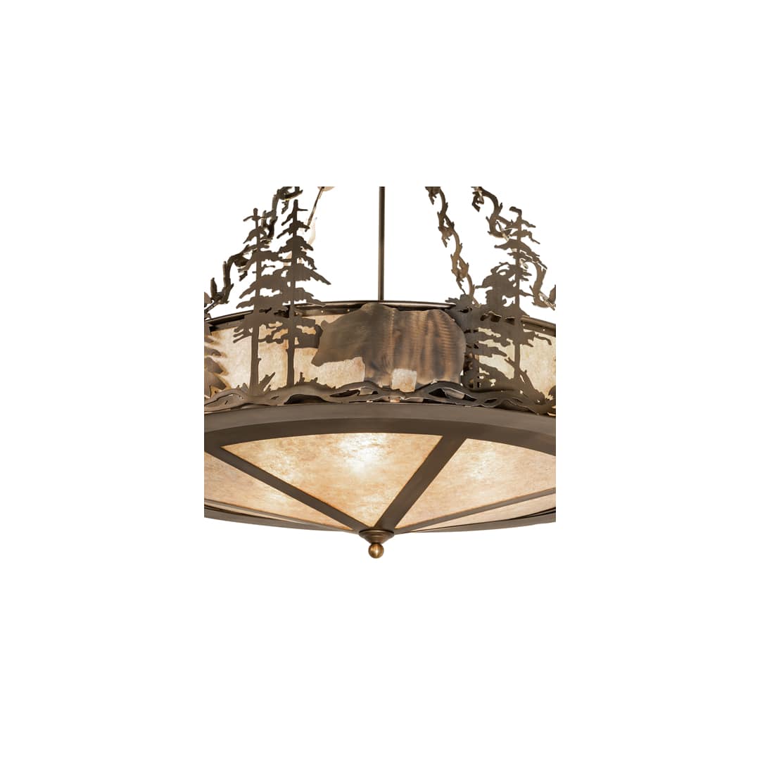 4 Light 24" Wide Abstract Pendant