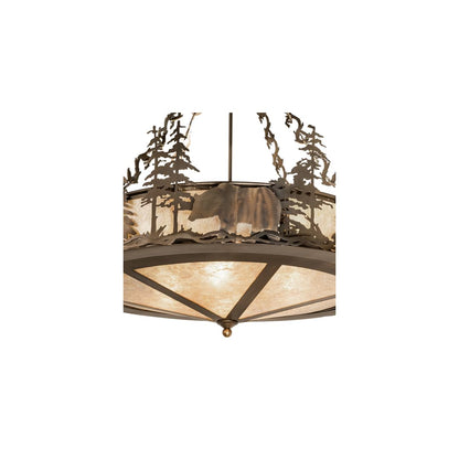 4 Light 24" Wide Abstract Pendant