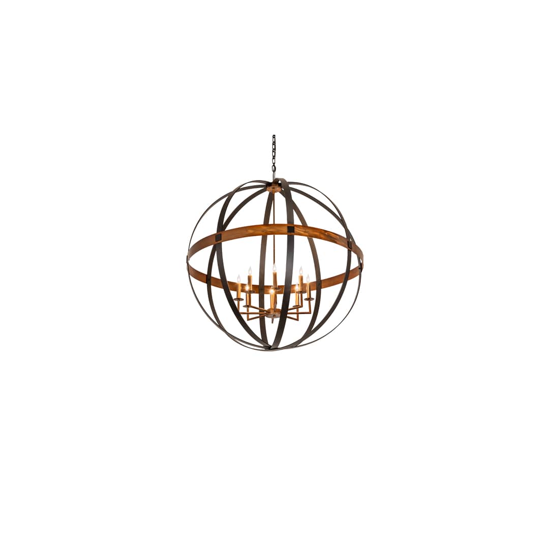 8 Light 42" Wide Taper Candle Pendant