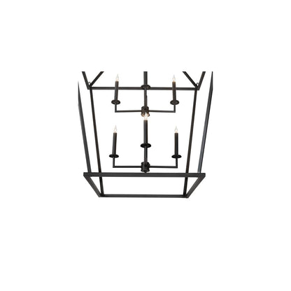 8 Light 51" Wide Taper Candle Pendant