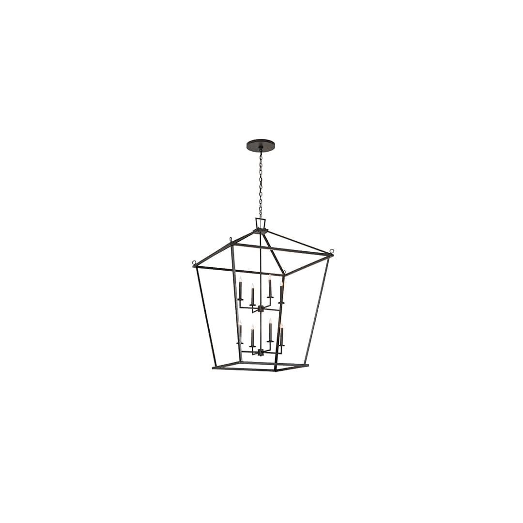 8 Light 51" Wide Taper Candle Pendant