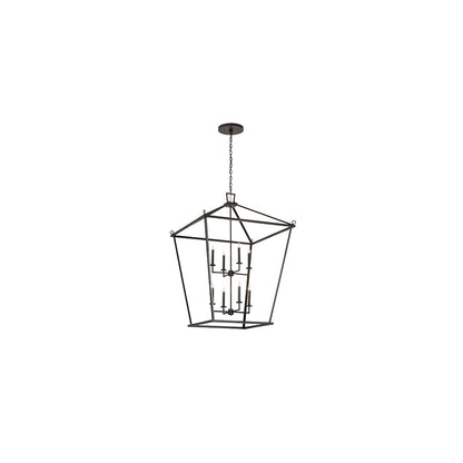 8 Light 51" Wide Taper Candle Pendant