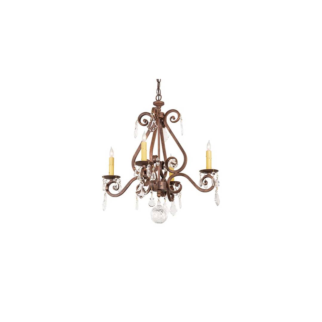Adrianna 4 Light 22" Wide Crystal Candle Style Chandelier