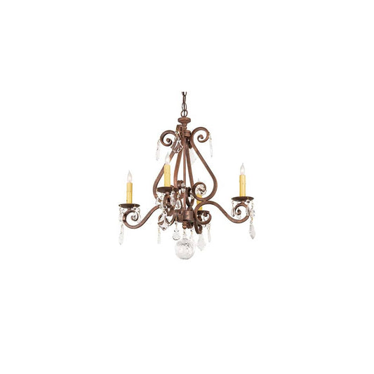 Adrianna 4 Light 22" Wide Crystal Candle Style Chandelier