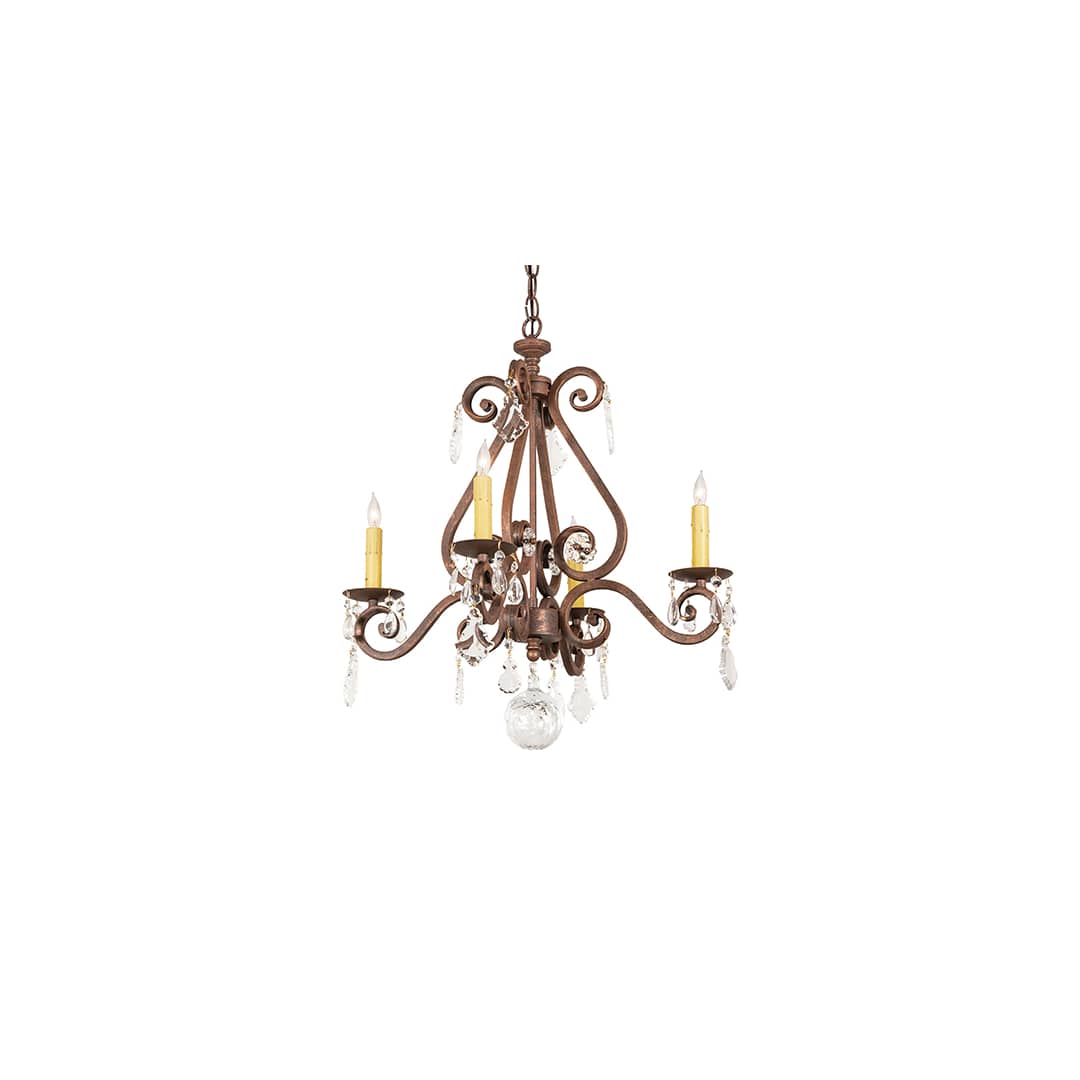 Adrianna 4 Light 22" Wide Crystal Candle Style Chandelier