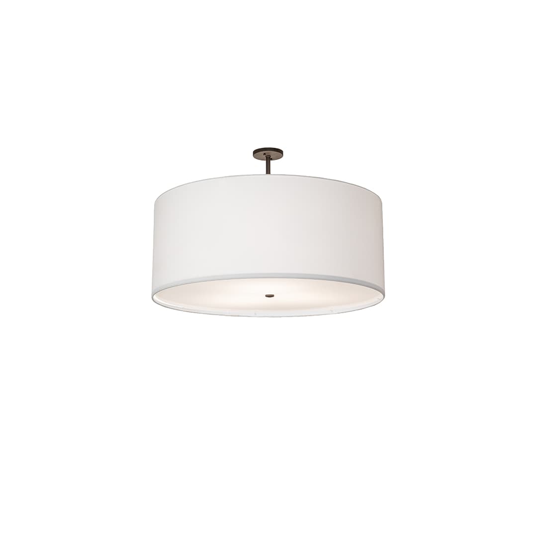 Cilindro 3 Light 36" Wide Semi-Flush Drum Ceiling Fixture - Oil Rubbed Bronze Finish