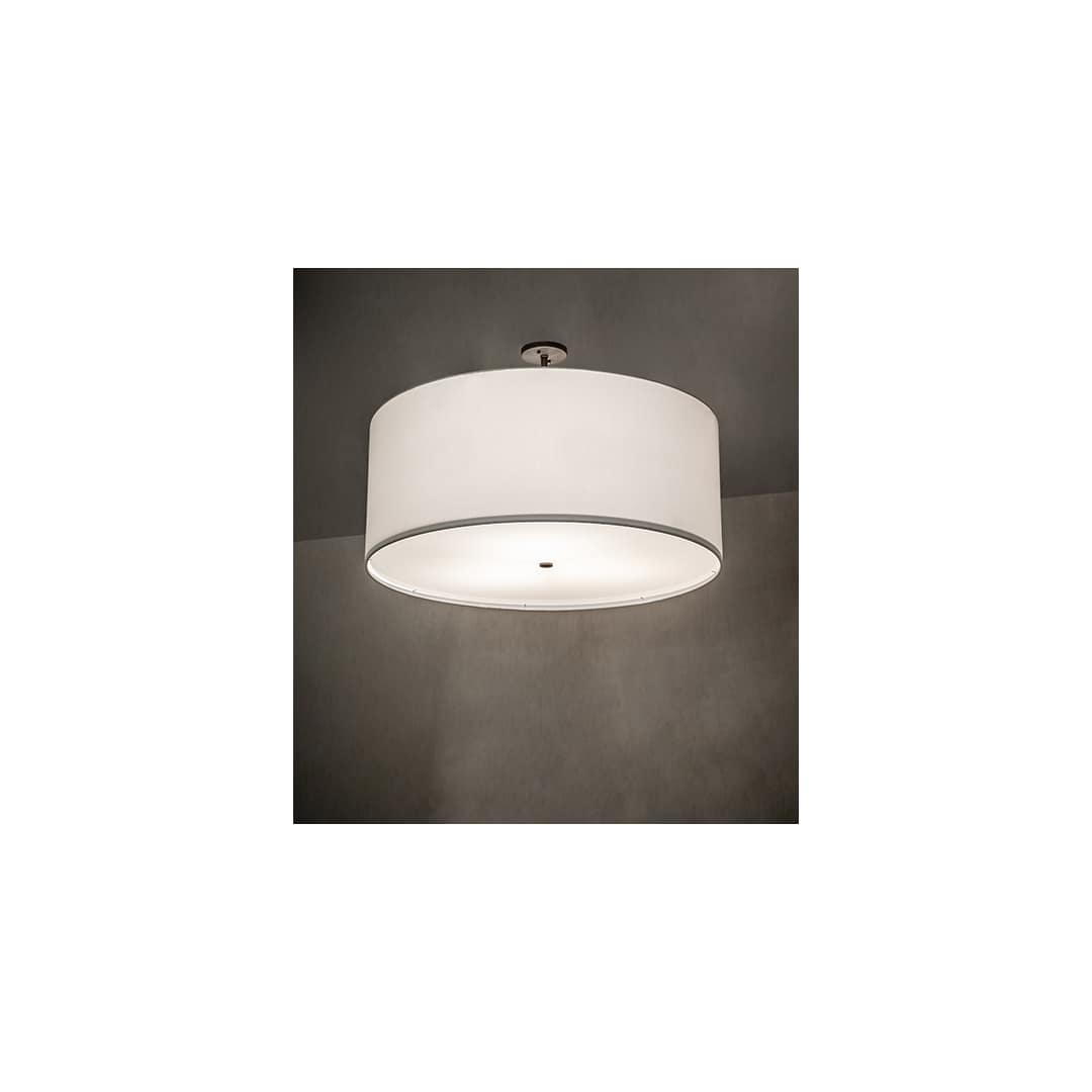 Cilindro 3 Light 36" Wide Semi-Flush Drum Ceiling Fixture - Oil Rubbed Bronze Finish