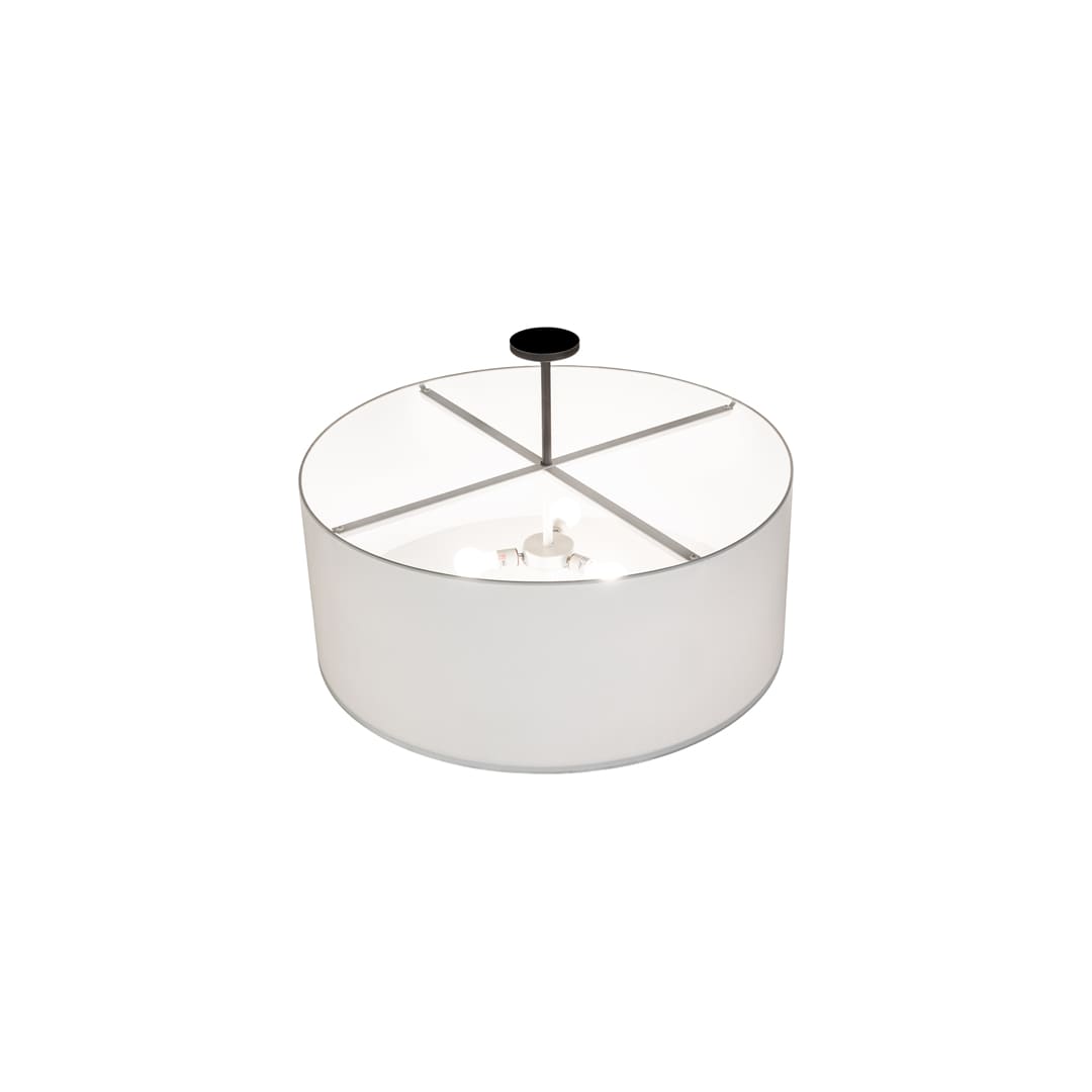 Cilindro 3 Light 36" Wide Semi-Flush Drum Ceiling Fixture - Oil Rubbed Bronze Finish