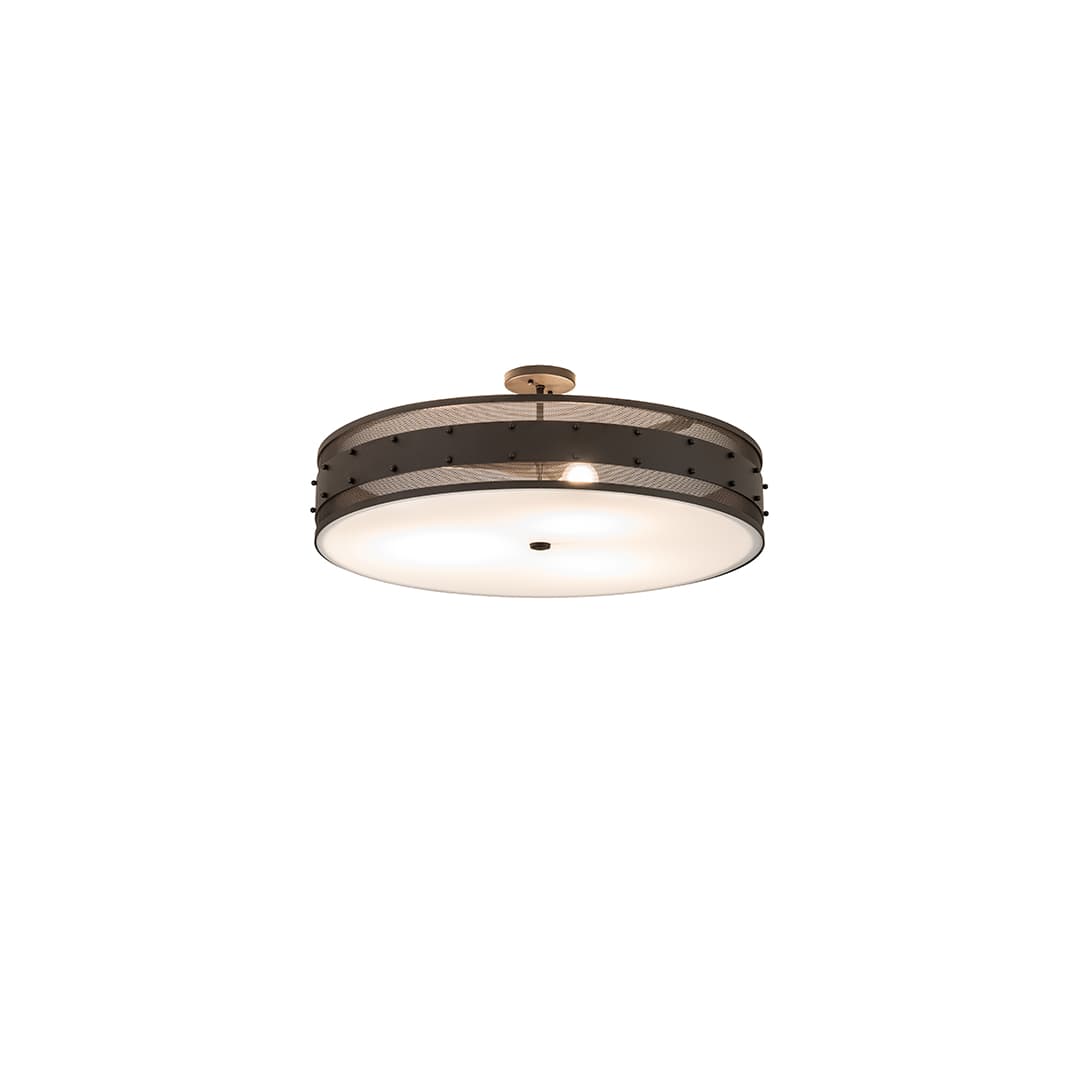 Nolan 3 Light 30" Wide Semi-Flush Drum Ceiling Fixture