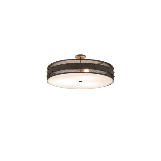 Nolan 3 Light 30" Wide Semi-Flush Drum Ceiling Fixture