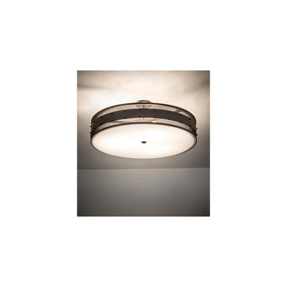 Nolan 3 Light 30" Wide Semi-Flush Drum Ceiling Fixture