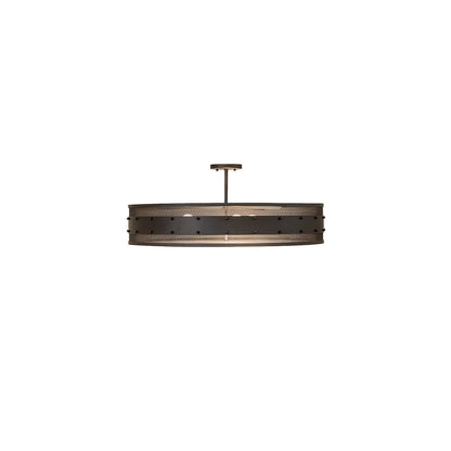 Nolan 3 Light 30" Wide Semi-Flush Drum Ceiling Fixture