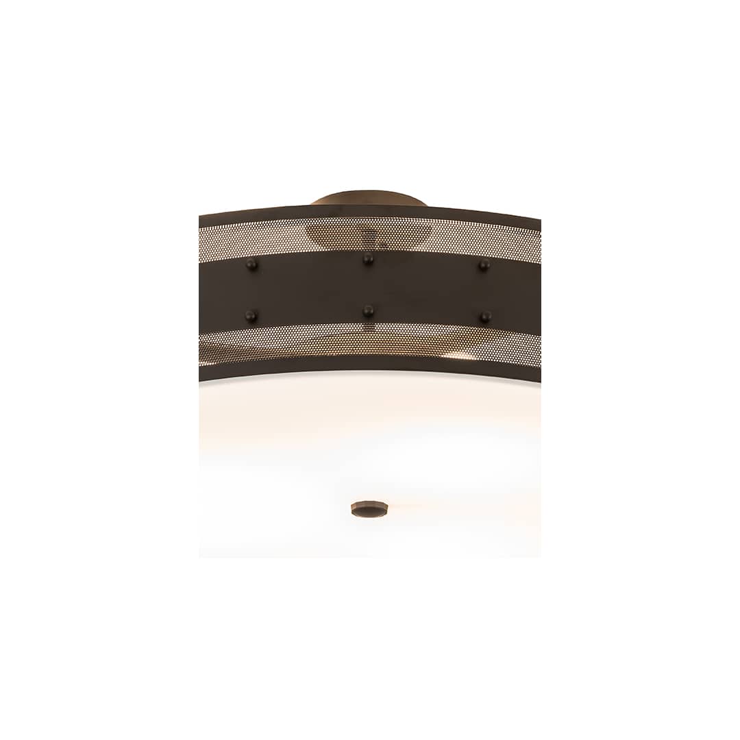 Nolan 3 Light 30" Wide Semi-Flush Drum Ceiling Fixture