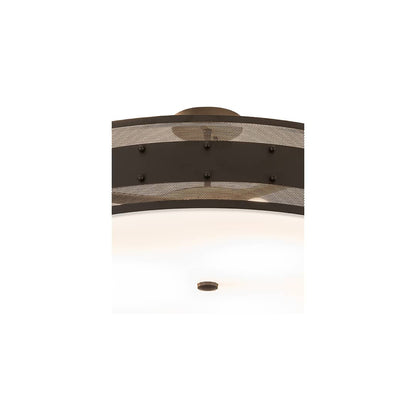 Nolan 3 Light 30" Wide Semi-Flush Drum Ceiling Fixture