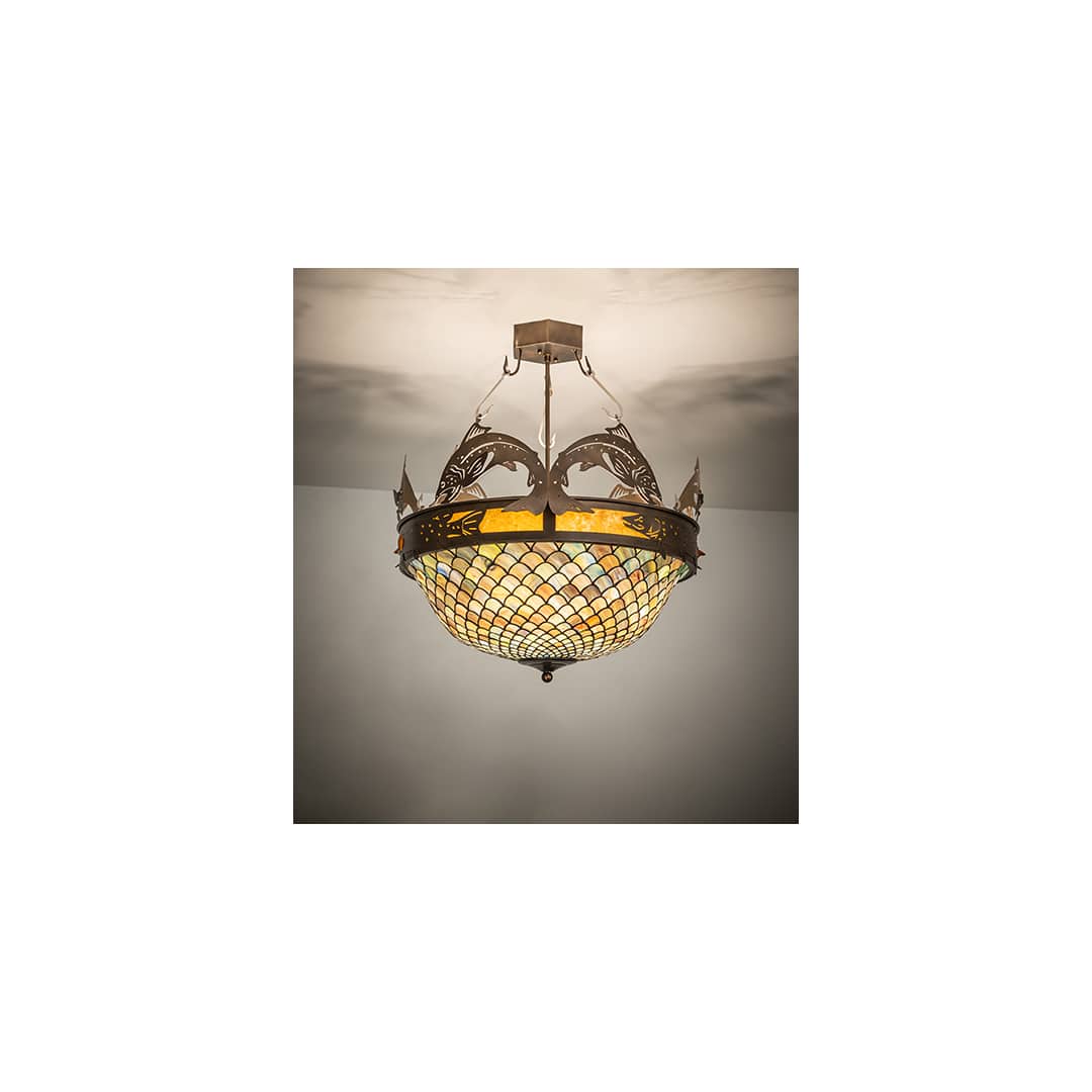 Catch of the Day 4 Light 30" Wide Semi-Flush Bowl Ceiling Fixture