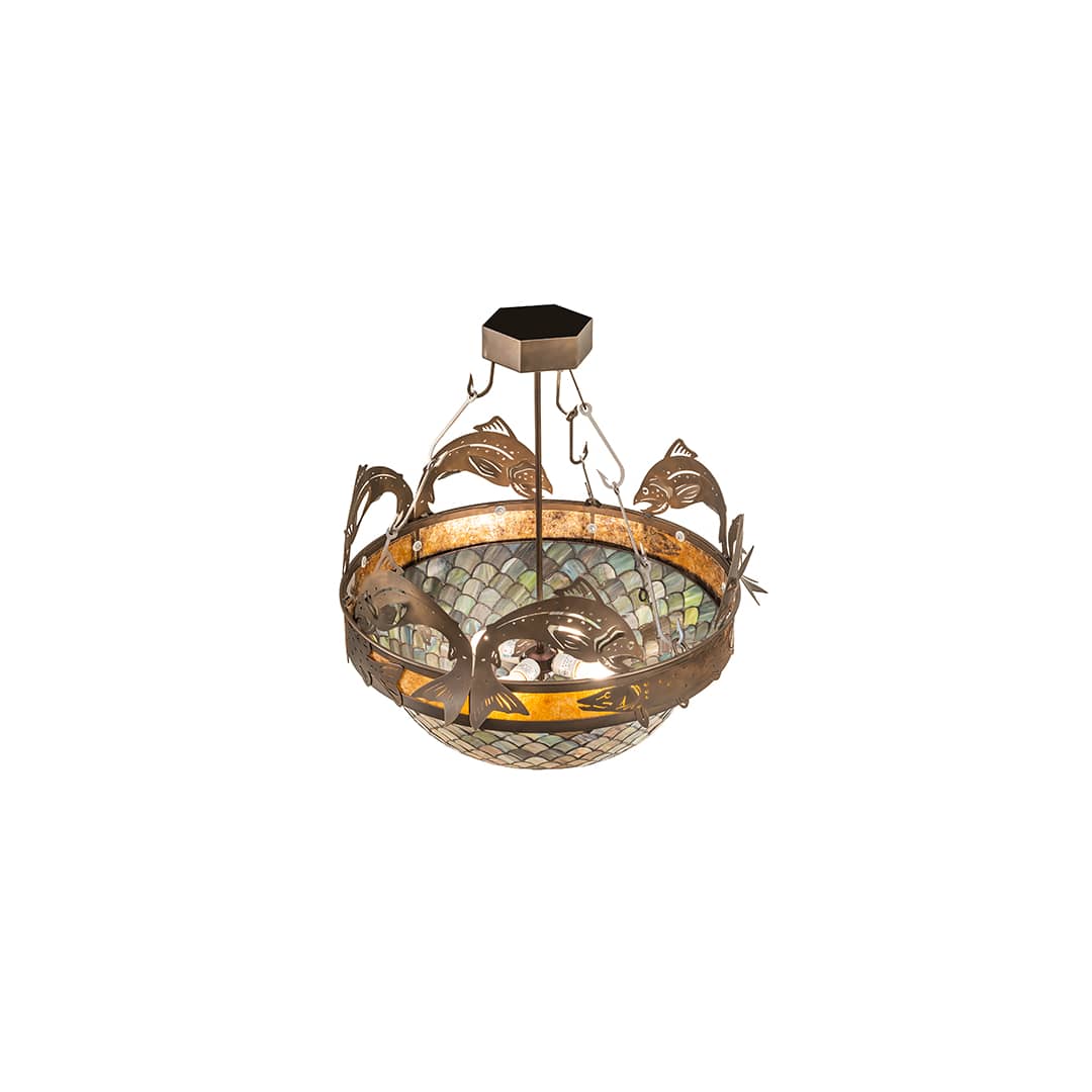 Catch of the Day 4 Light 30" Wide Semi-Flush Bowl Ceiling Fixture