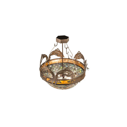 Catch of the Day 4 Light 30" Wide Semi-Flush Bowl Ceiling Fixture
