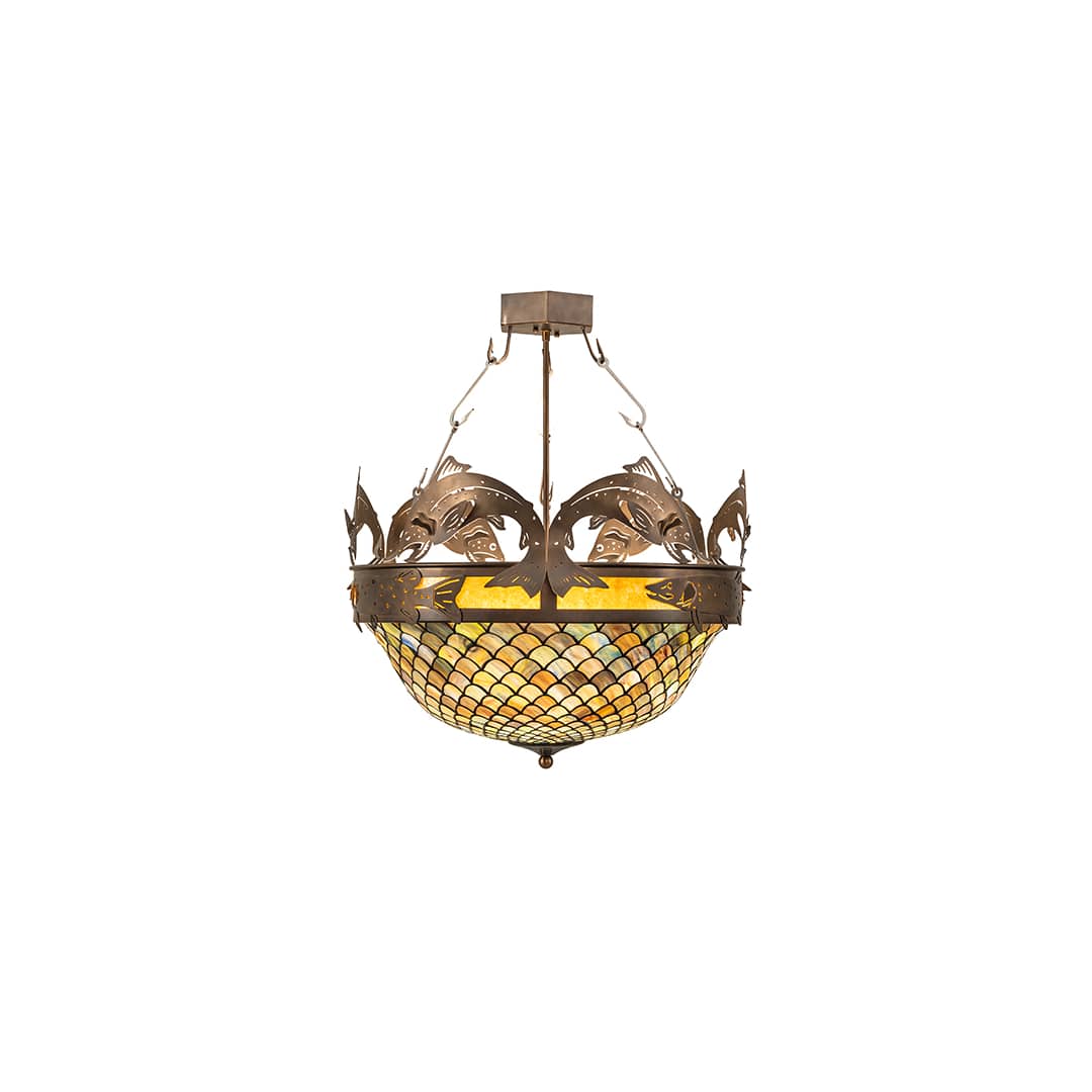 Catch of the Day 4 Light 30" Wide Semi-Flush Bowl Ceiling Fixture