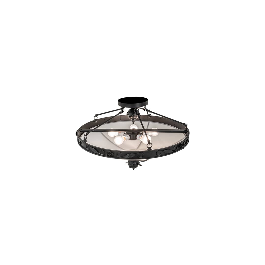 Arabesque 5 Light 32" Wide Semi-Flush Bowl Ceiling Fixture