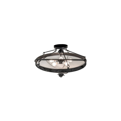 Arabesque 5 Light 32" Wide Semi-Flush Bowl Ceiling Fixture