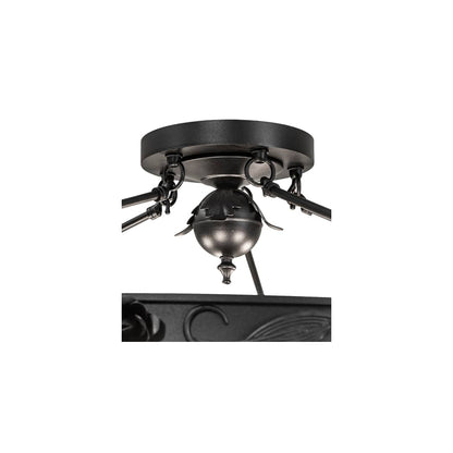 Arabesque 5 Light 32" Wide Semi-Flush Bowl Ceiling Fixture