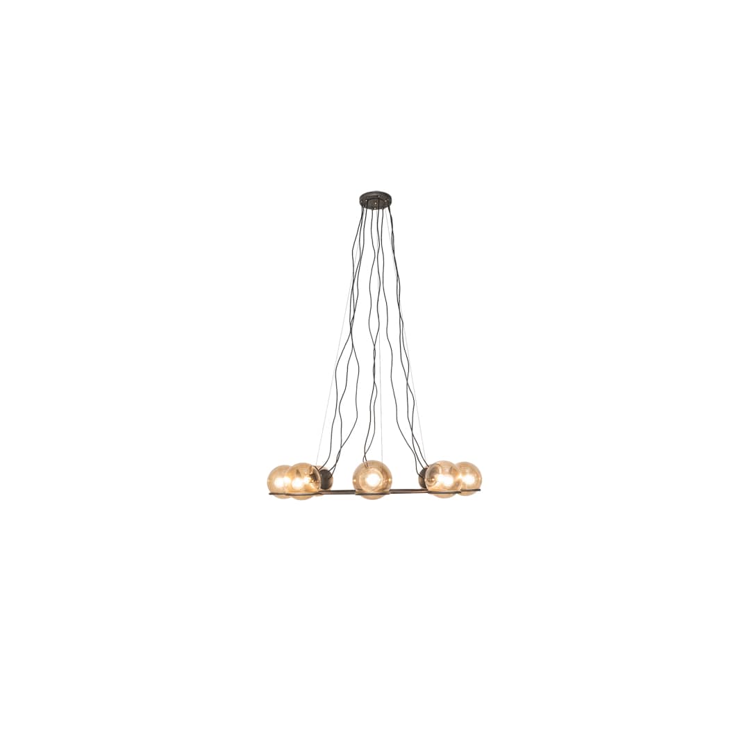 8 Light 50" Wide Suspension Pendant