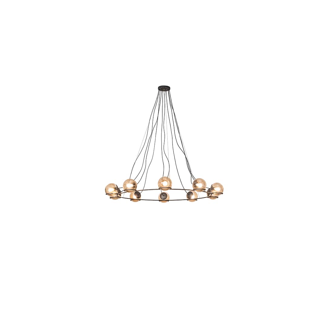 10 Light 73" Wide Suspension Pendant
