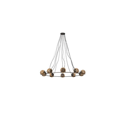 10 Light 73" Wide Suspension Pendant