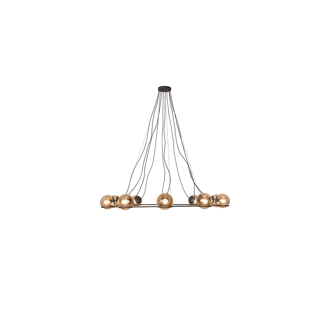 10 Light 73" Wide Suspension Pendant