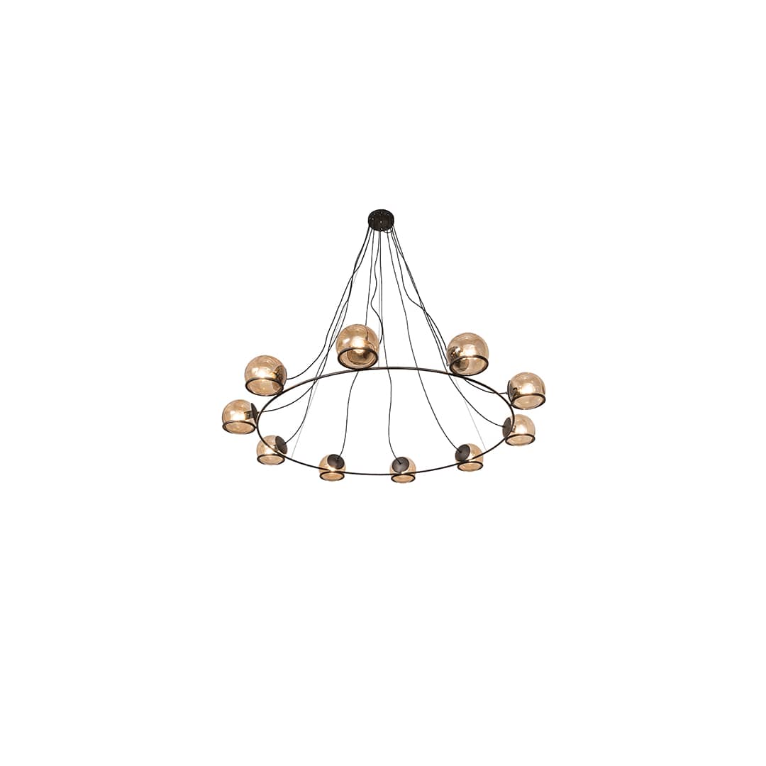 10 Light 73" Wide Suspension Pendant