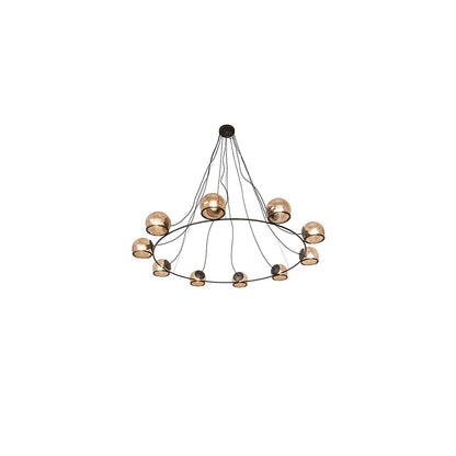 10 Light 73" Wide Suspension Pendant