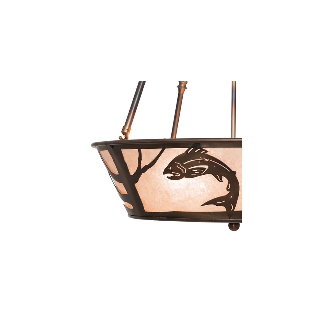 Leaping Trout 4 Light 22" Wide Semi-Flush Ceiling Fixture